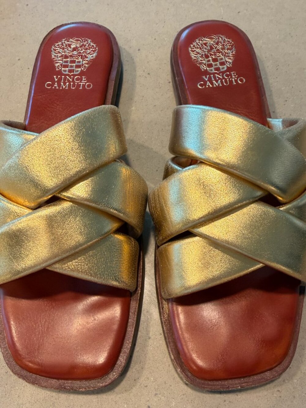 Vince Camuto Northala Gold Sandals